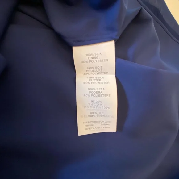J. Crew Silk Navy Blue One Shoulder dress size 6 - Picture 4 of 6